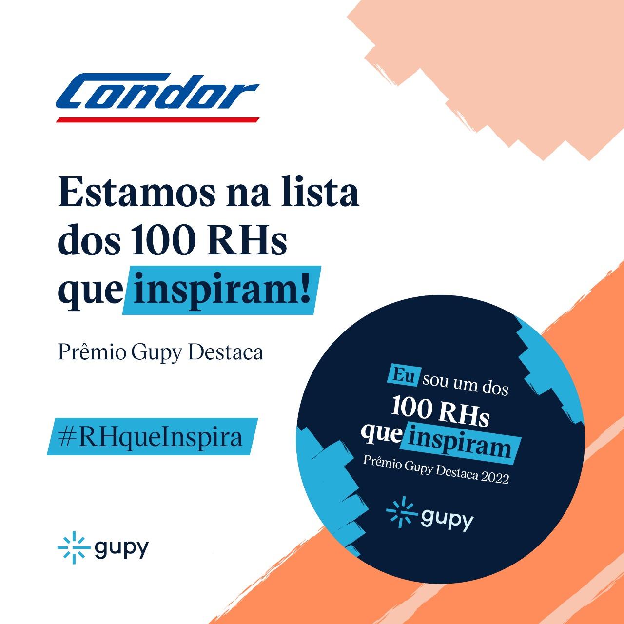 Condor está entre os 100 RH’s que mais inspiram no Brasil